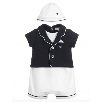 Armani Romperpakje met Muts 3GHV11 4JGCZ Armani Romperpakje met Muts 3GHV11 4JGCZ
